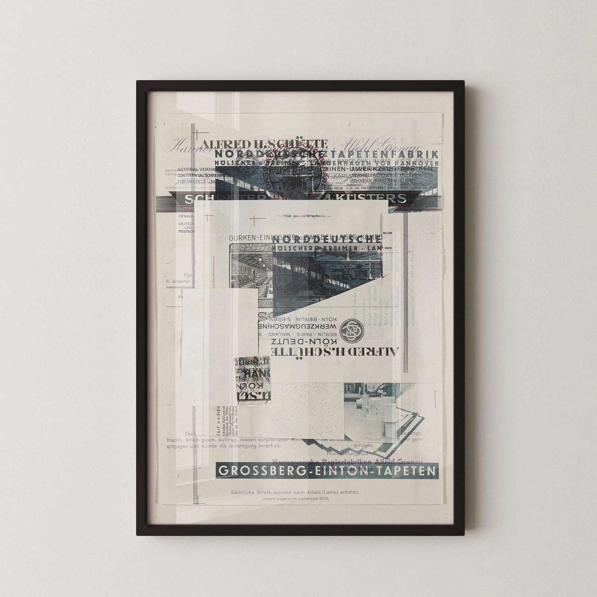 Kurt Schwitters : Impression d'art collage – Dadaïste Constructiviste (Encadrement disponible)