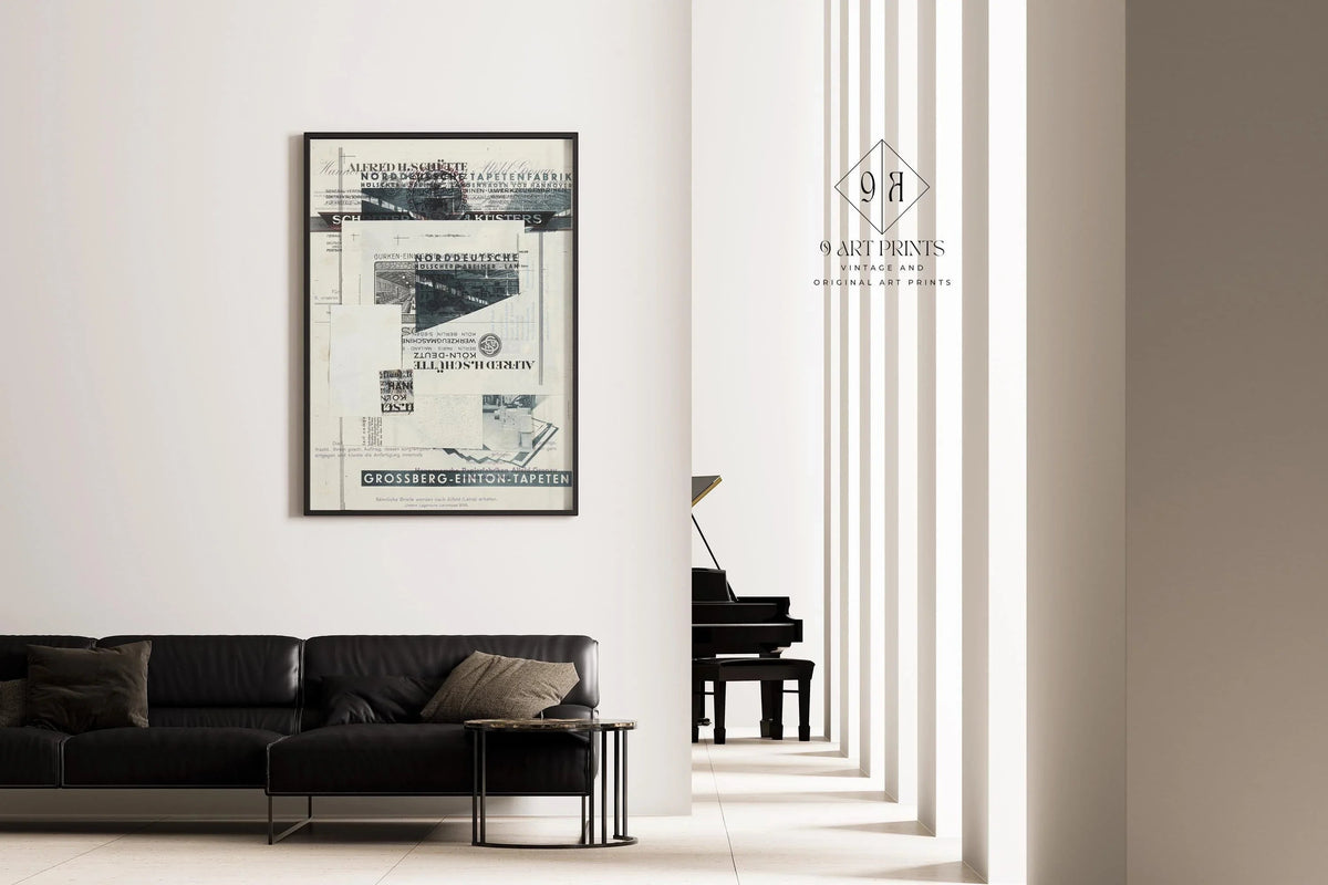 Kurt Schwitters : Impression d'art collage – Dadaïste Constructiviste (Encadrement disponible)