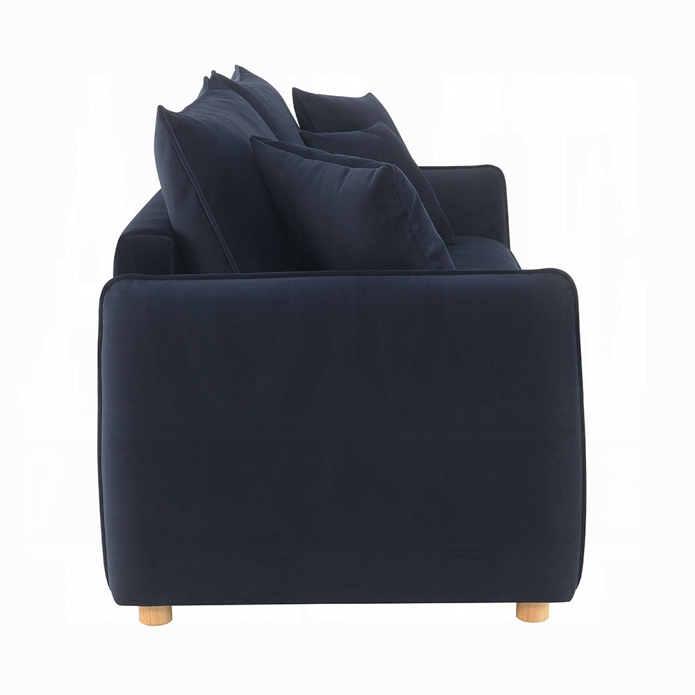 Canapé-lit Bica Velvet Condo avec rangement – Bleu marine