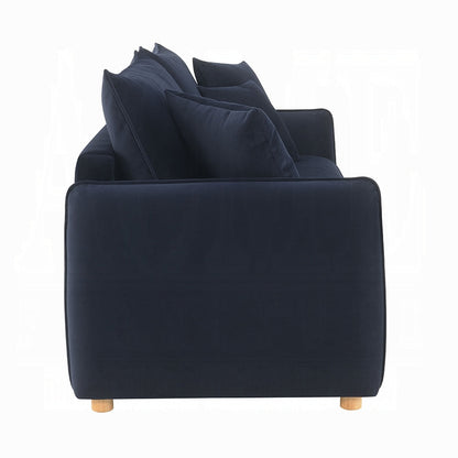 Canapé-lit Bica Velvet Condo avec rangement – Bleu marine