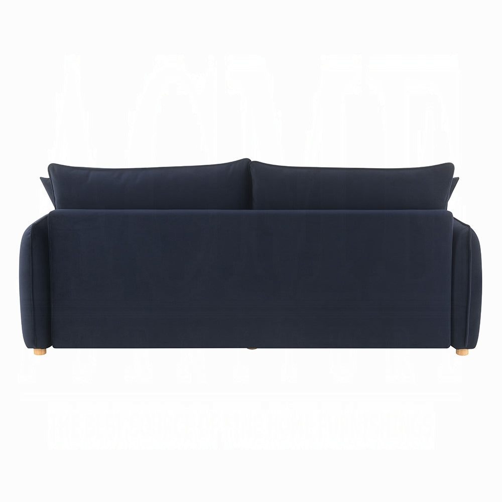 Canapé-lit Bica Velvet Condo avec rangement – Bleu marine