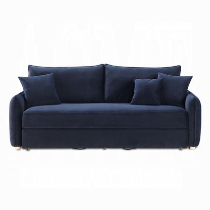 Canapé-lit Bica Velvet Condo avec rangement – Bleu marine