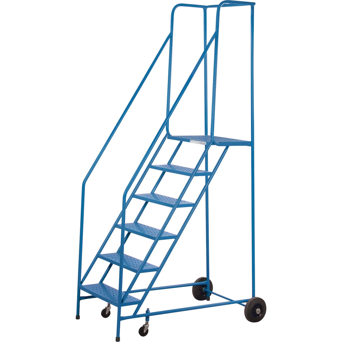 Échelle roulante certifiée CSA, 6 marches, largeur de marche de 22 po, hauteur de plateforme de 55 po, acier