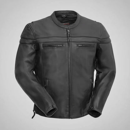 Blouson moto en cuir Maverick pour homme d'Open Road