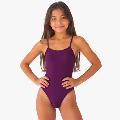 Maillot de bain d'entraînement une pièce à nouer Merlot par Norca