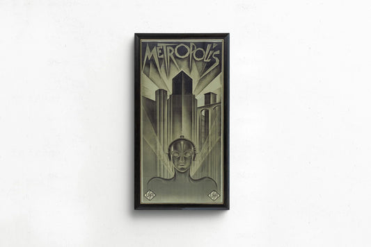 Metropolis Movie Poster: Art Deco Giclee Print, Handframed Option (2x1