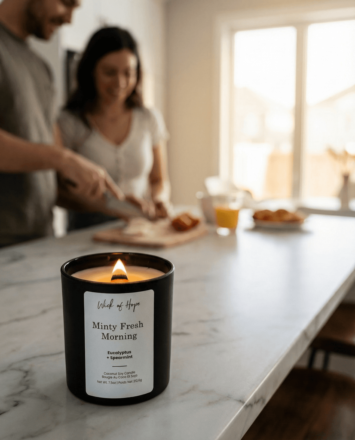 Bougie matin fraîcheur mentholée | Eucalyptus + Menthe verte