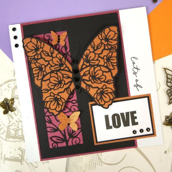 Matrice de découpe pour pierres de lune - Papillon en fleur