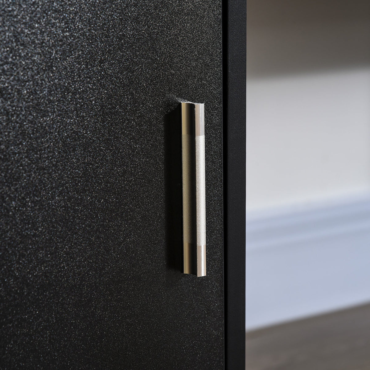 Bureau d'ordinateur Bloom 57" avec plateau coulissant pour clavier et tiroirs de rangement-Noir