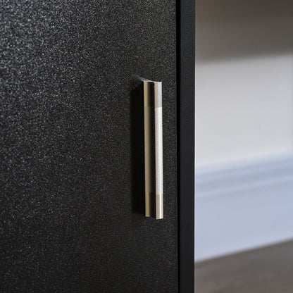 Bureau d'ordinateur Bloom 57" avec plateau coulissant pour clavier et tiroirs de rangement-Noir