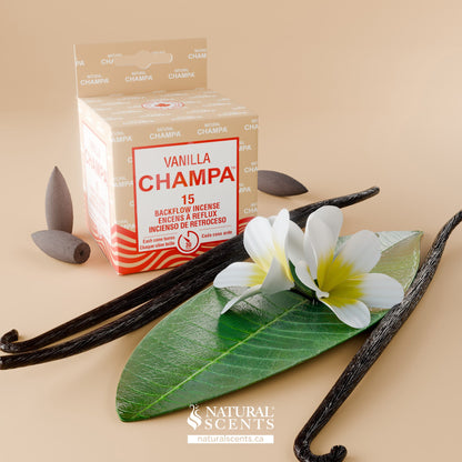 Vanilla Champa Backflow Incense Cones