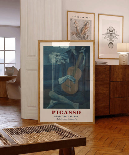 Pablo Picasso - The Old Guitarist | The Blue Period Famous Art (available handframed or unframed)