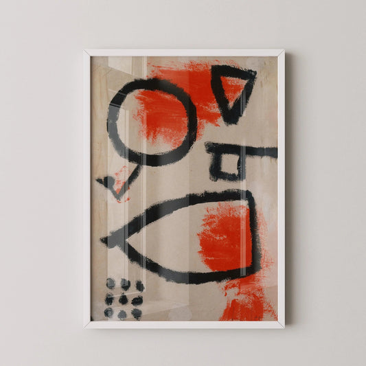 Estampe de Paul Klee : Alea Jacta, Art abstrait minimaliste