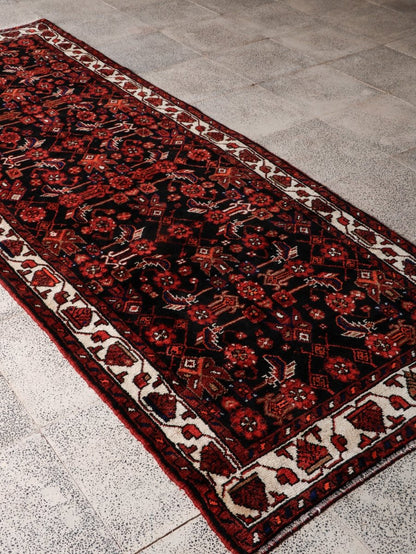 Persian Hamedan Runner Rug | 3' 8” x 9' 10"