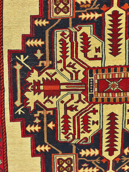 Persian Heriz Suzani Soumak | 4' 1" x 7'