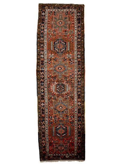 Persian Karaja Runner Rug | 3' 4" x 11' 10"