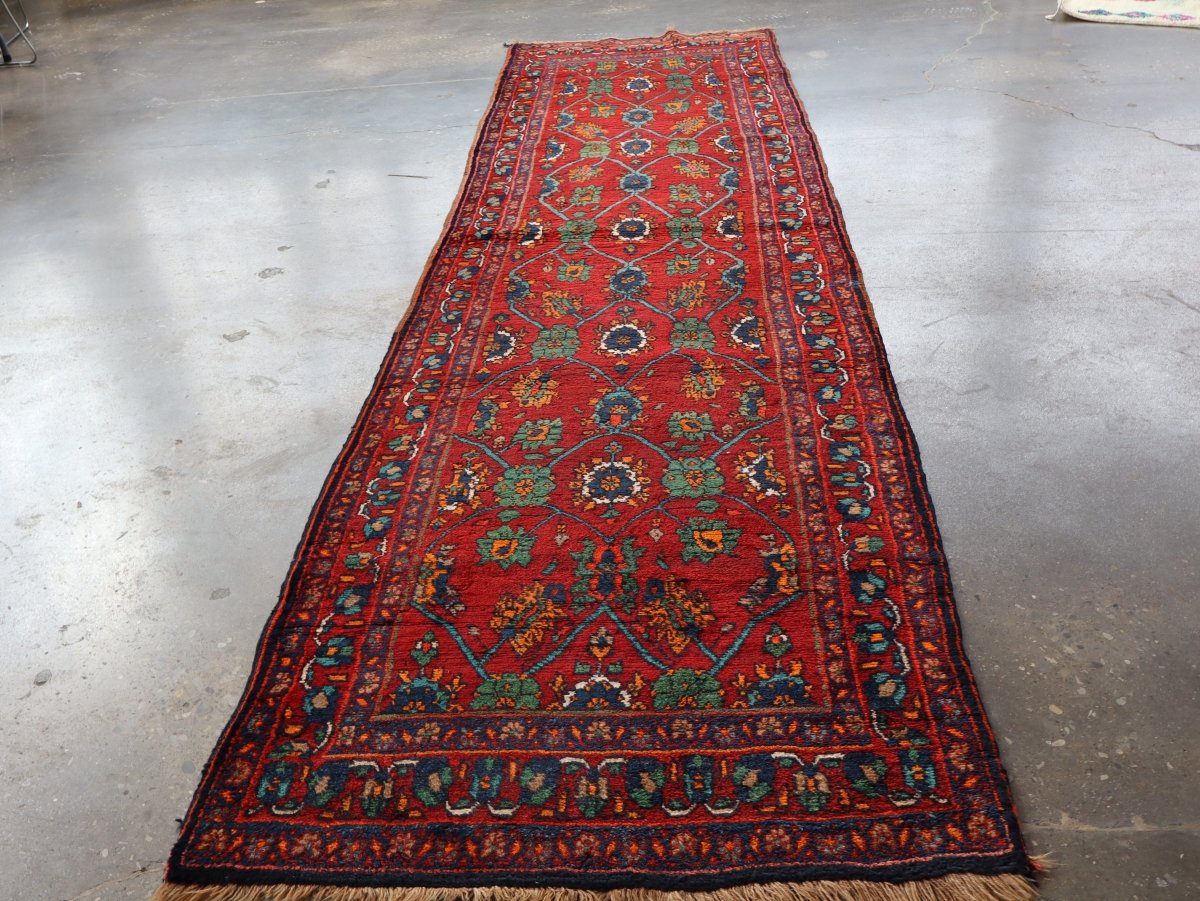 Persian Kurdish Bidjar Runner Rug | 3' 8" x 13' 5"