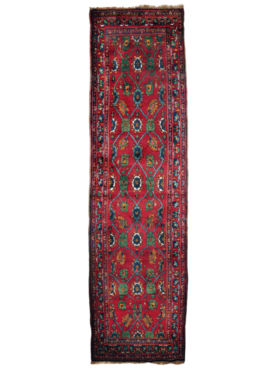 Persian Kurdish Bidjar Runner Rug | 3' 8" x 13' 5"