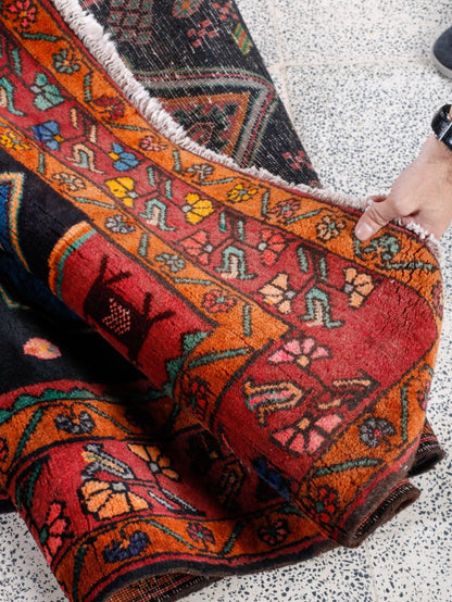 Persian Meshkin Runner Rug | 3' 7” x 9' 10"
