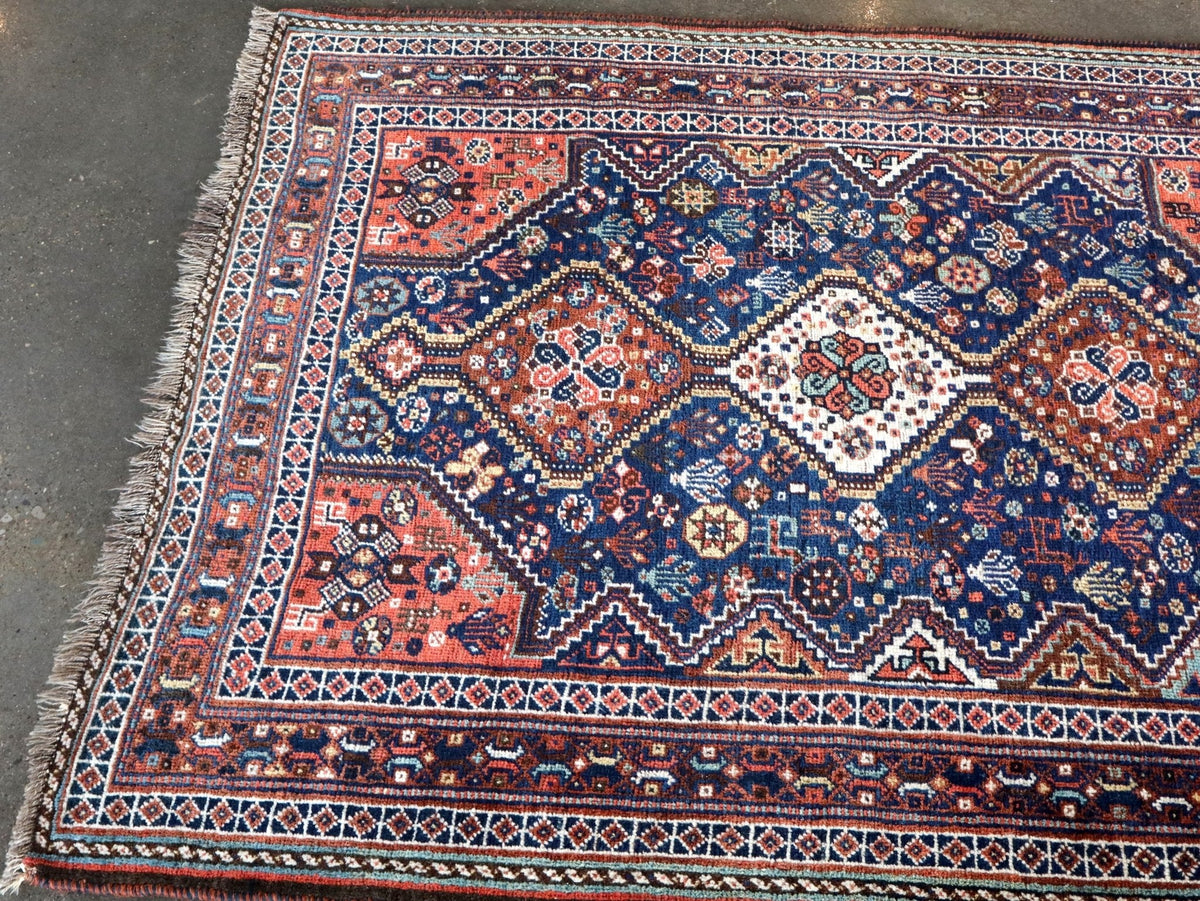 Persian Qashqai Rug | 4' x 5' 1"