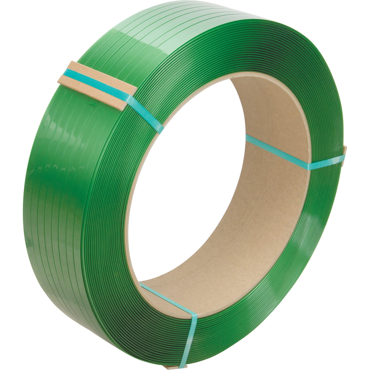 Cerclage, Polyester, 1/2" L x 6315' Lo, Vert, Qualité manuelle