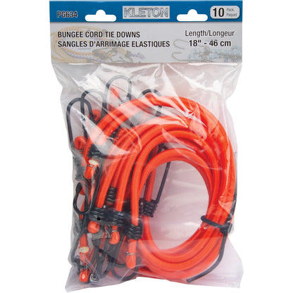 Bungee Cord Tie Downs, 18"