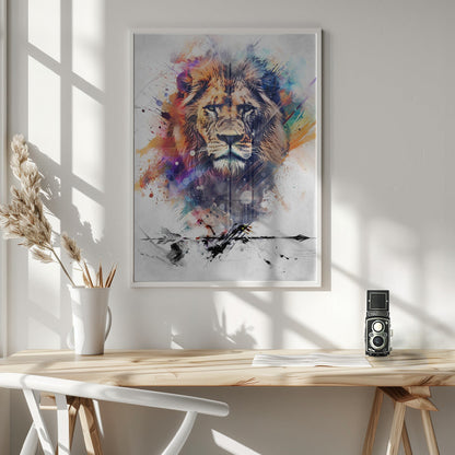 Décoration murale Affiche Lion Art 04