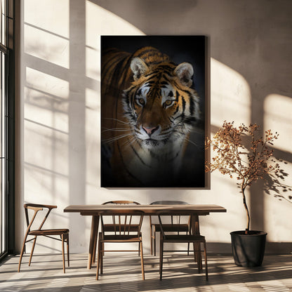 Siberian Tiger Close-Up Portrait Canvas Wall Art