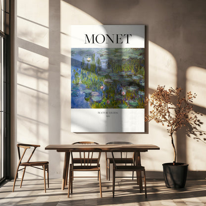 Monet Water Lilies 1915 Canvas Wall Art | Impressionist Museum Poster Print