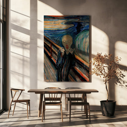 Expressive Screaming Figure Art Reworking Canvas Wall Art | Screaming Make Up