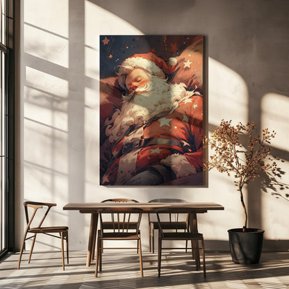 Wall art Sleeping Santa