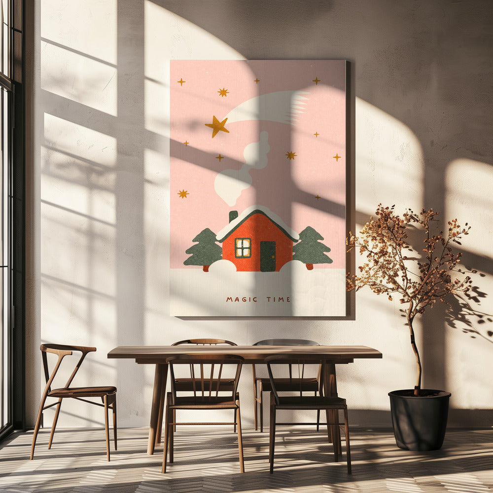 Wall art A magical time at Christmas Canvas Print