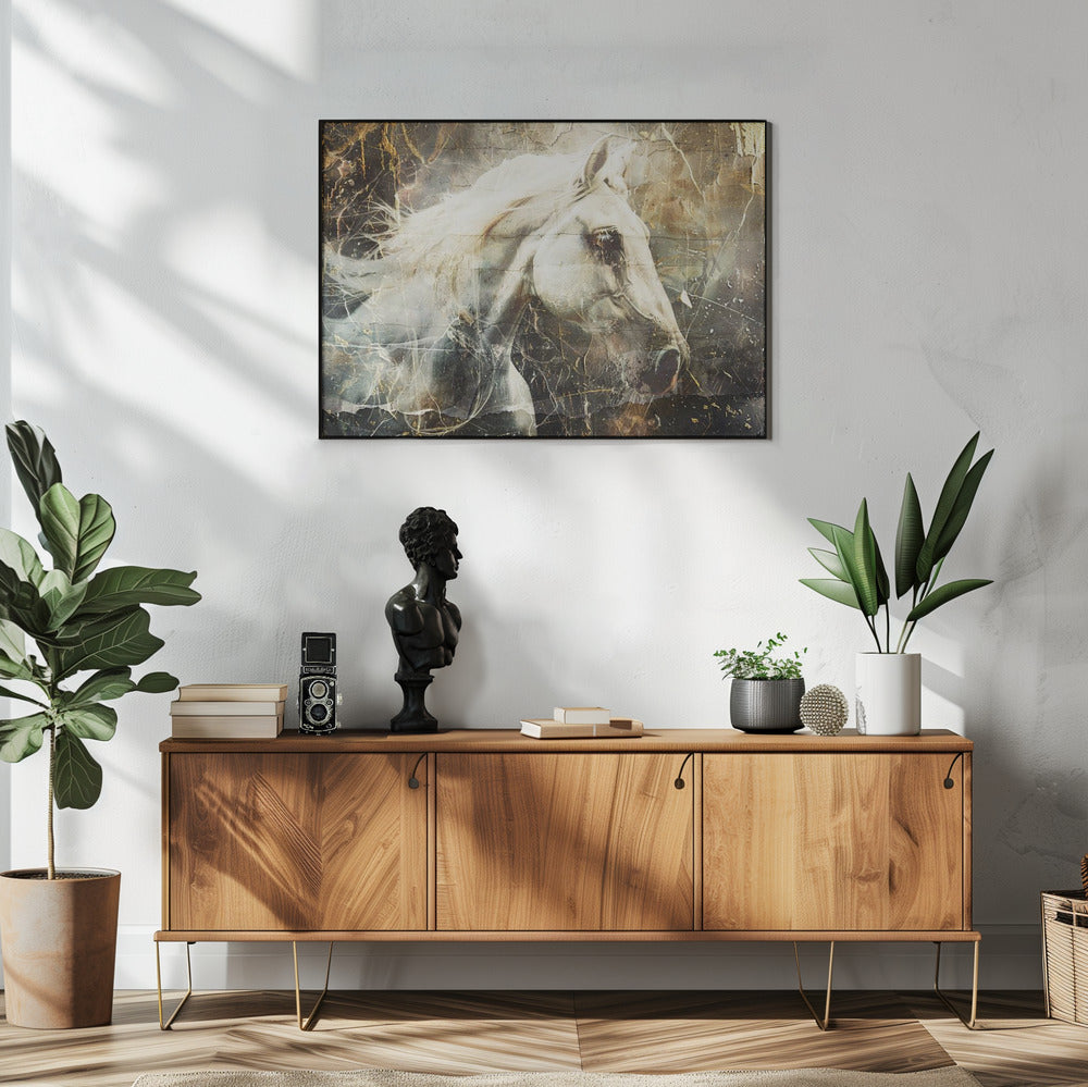 Art mural Cheval Animal Art vintage Illustration Murale 08