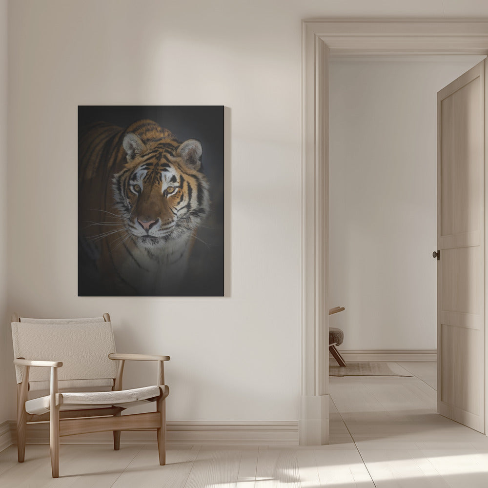 Siberian Tiger Close-Up Portrait Canvas Wall Art