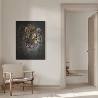 Siberian Tiger Close-Up Portrait Canvas Wall Art