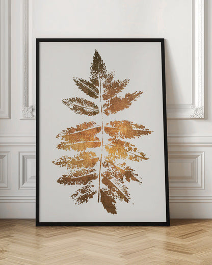 Wall art Oak Leaf Print (gold)