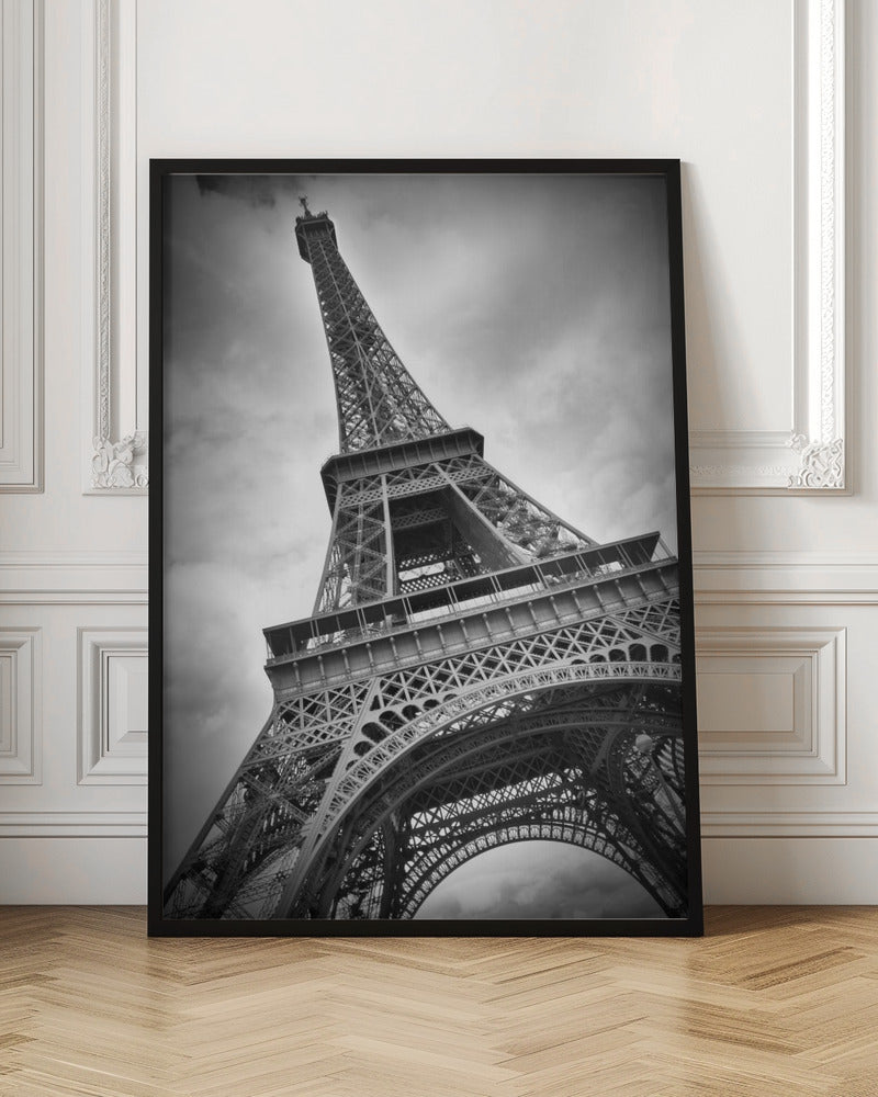 Paris Eiffel Tower Canvas Wall Art | Black and White