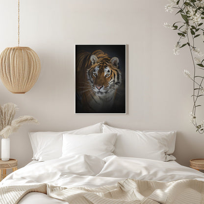 Siberian Tiger Close-Up Portrait Canvas Wall Art