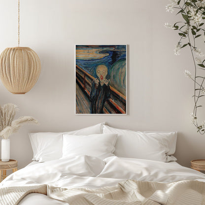Expressive Screaming Figure Art Reworking Canvas Wall Art | Screaming Make Up