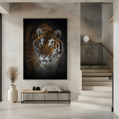 Siberian Tiger Close-Up Portrait Canvas Wall Art