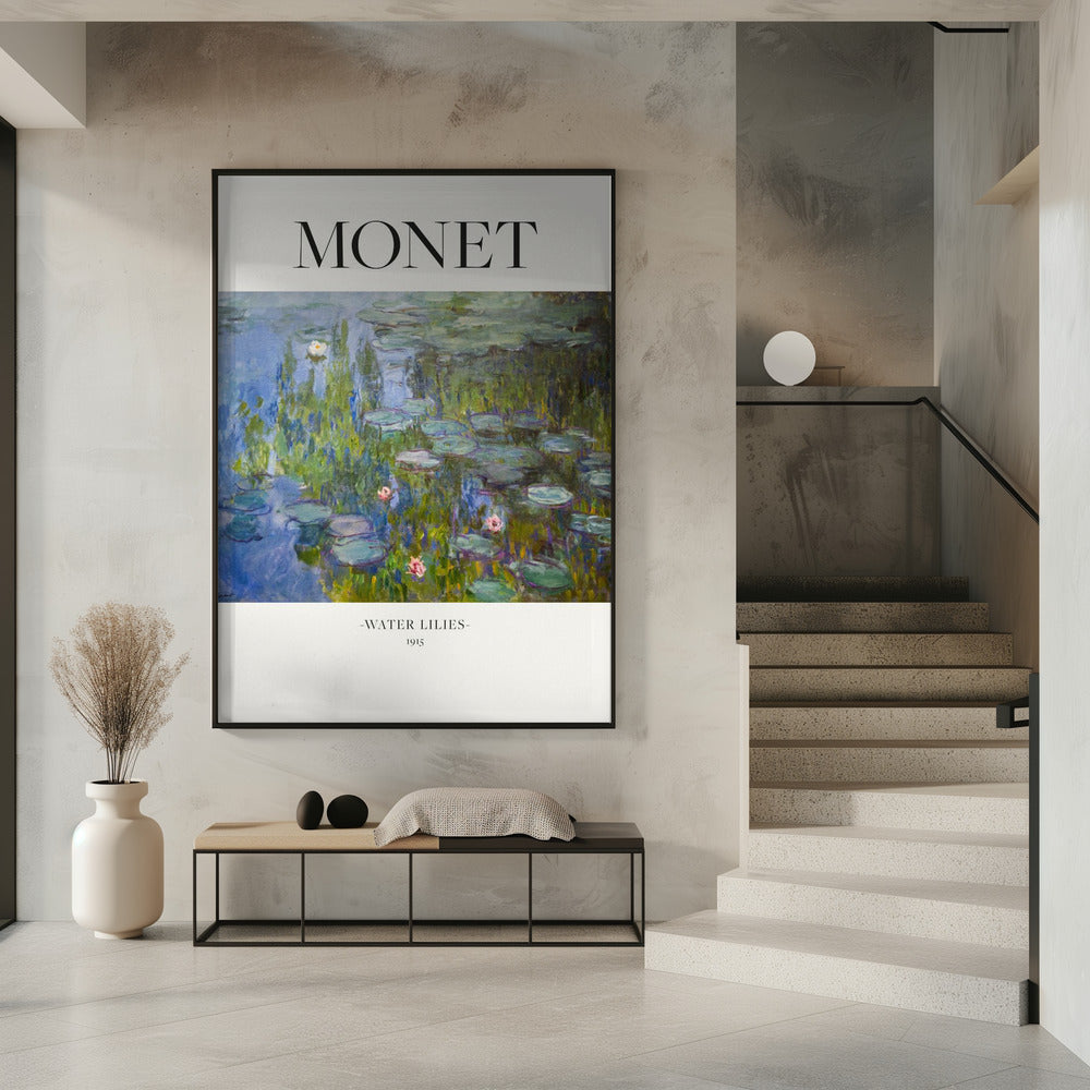 Monet Water Lilies 1915 Canvas Wall Art | Impressionist Museum Poster Print