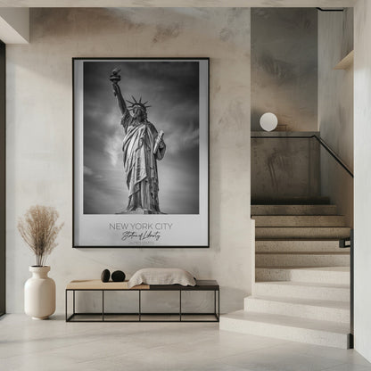 Black and White Statue of Liberty Canvas Wall Art | NEW YORK CITY Statue of Liberty