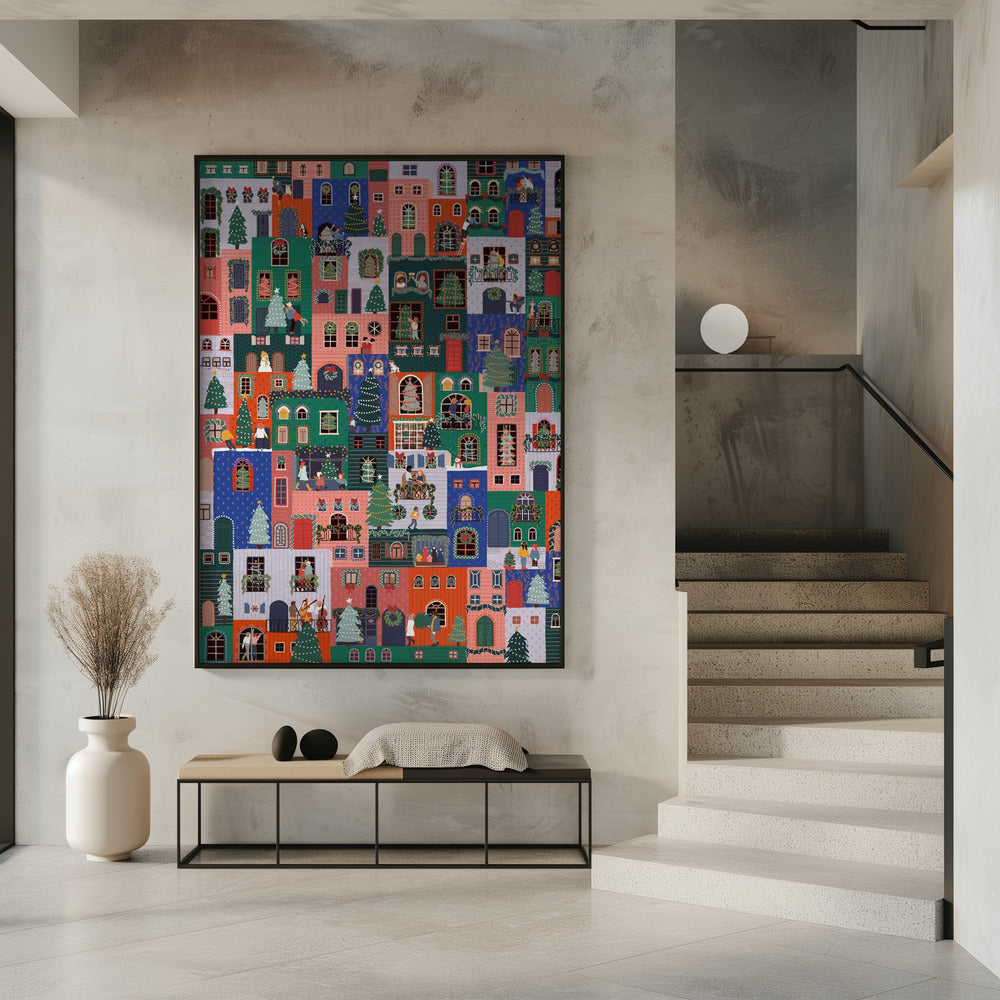 Wall art Holiday Houses Canvas Print