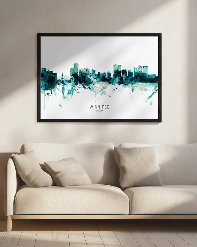 Art mural Winnipeg Canada Skyline