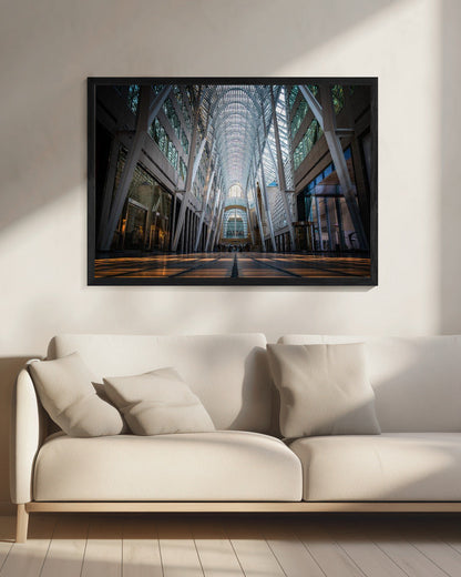 Wall art Brookfield Place, a poetic hymn of light & symmetry