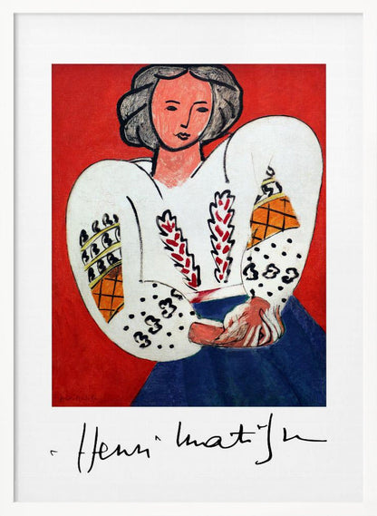 Wall art Henri Matisse, La Camicetta Romena, 1940