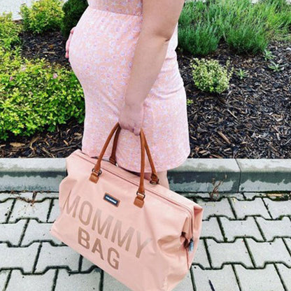 Sac à langer rose joyeux pour maman