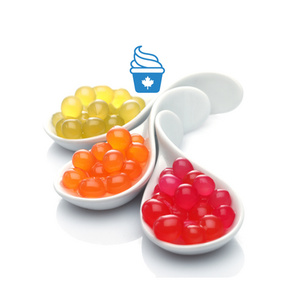 Pineapple Bursting Boba - 7 LB Jar - Popping Boba - Ships Free Within Canada on Orders Above CAD $199