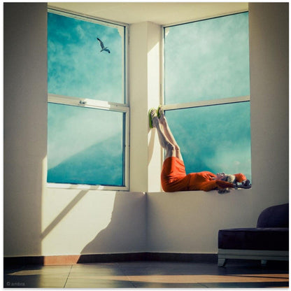 Wall art room with a view