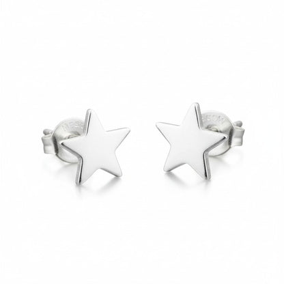 Boucles d'oreilles clous étoiles en argent